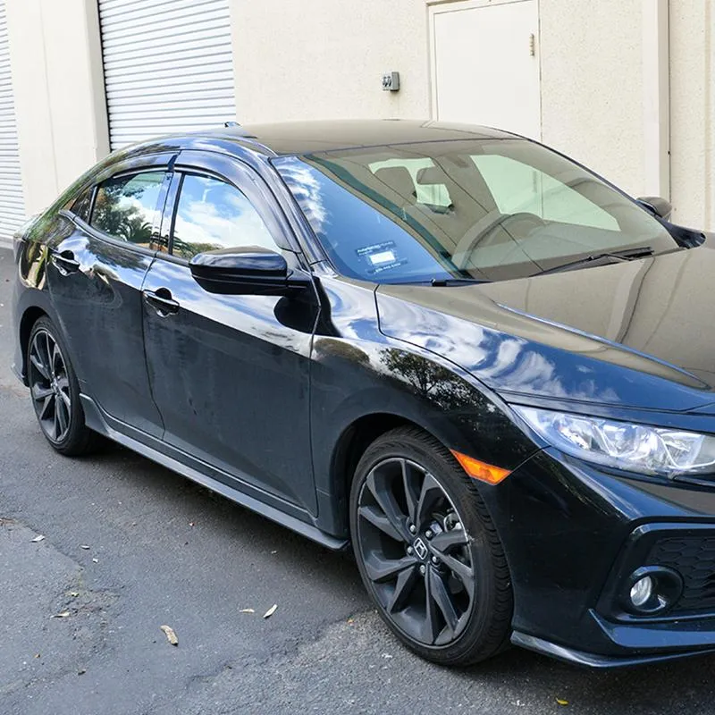 2016-21 Honda Civic Hatchback Clip-On Window Visors Wind Deflectors Rain Guards