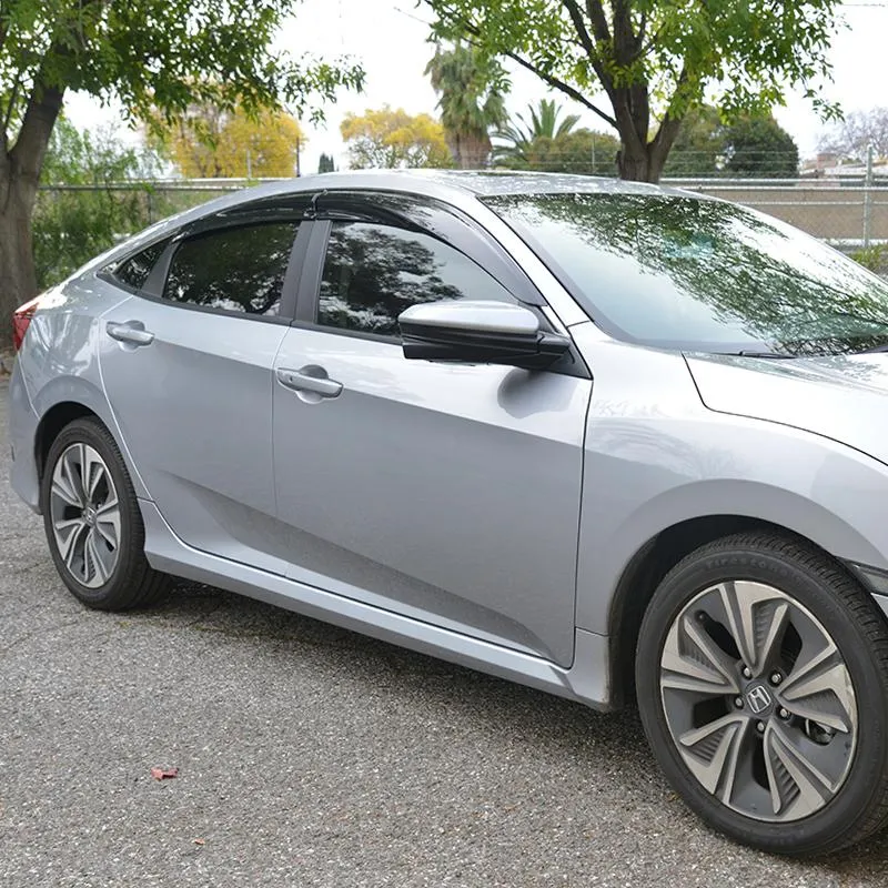 2016-21 Honda Civic Sedan Tape-On Window Visors Wind Deflectors Rain Guards