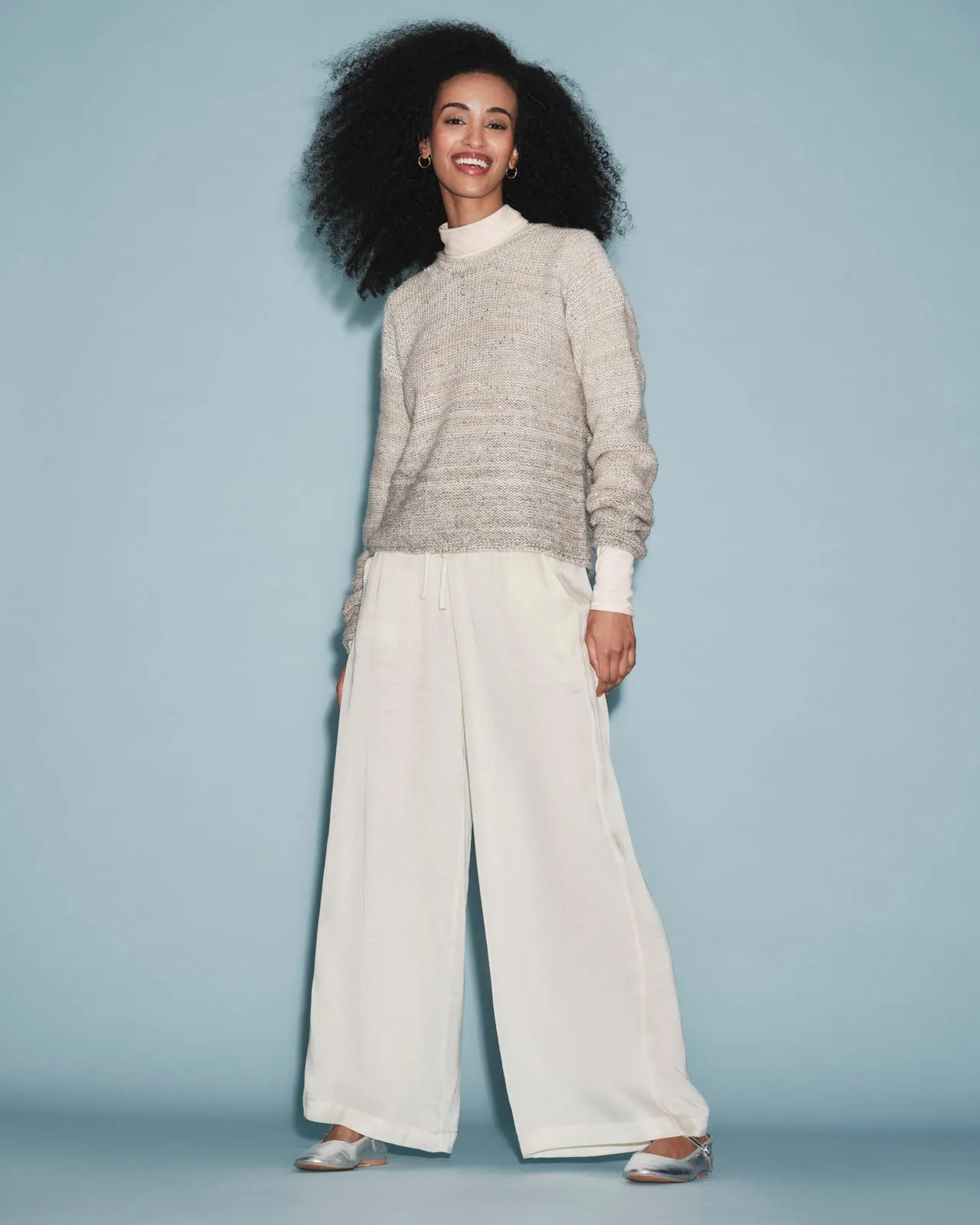 Angie Satin Palazzo Pant