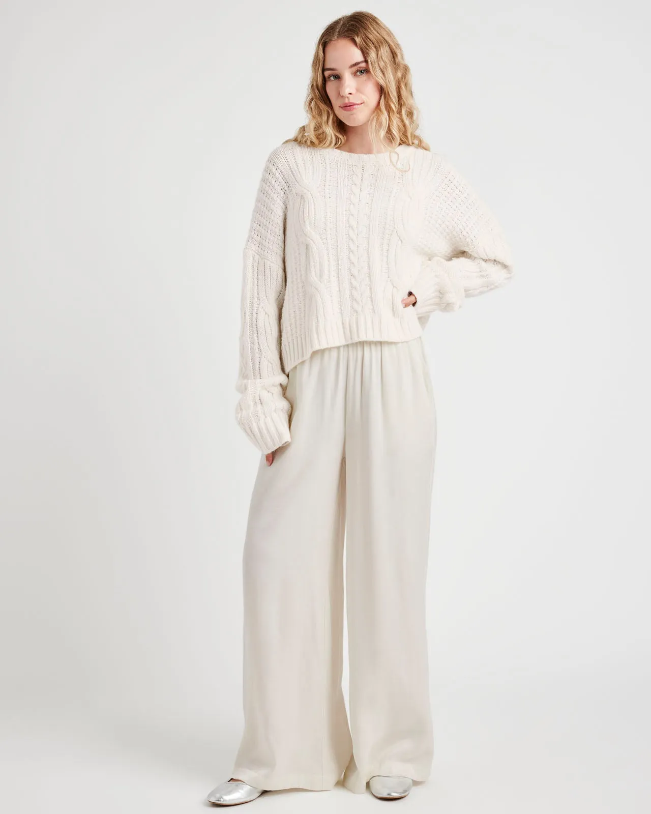 Angie Satin Palazzo Pant