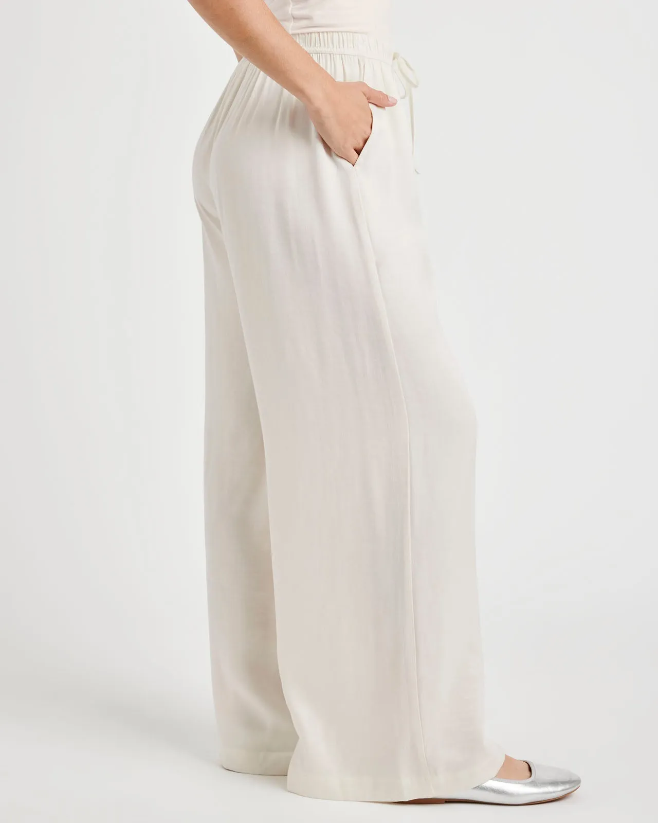 Angie Satin Palazzo Pant