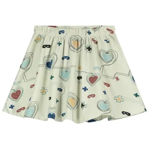 BEAU LOVES HEARTS AND MASKS CIRCLE SKIRT