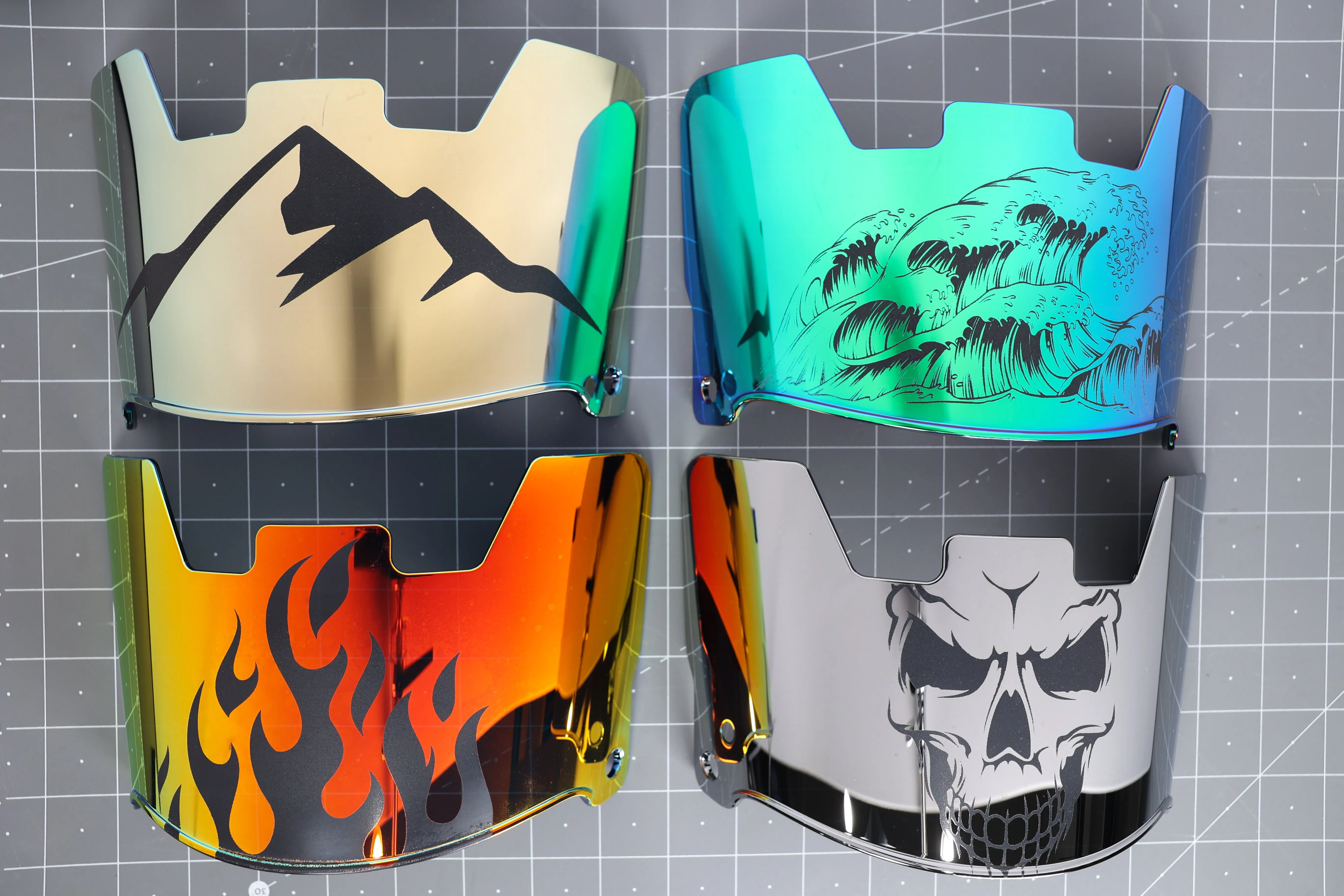 Designer Etched Visor - Cash Money