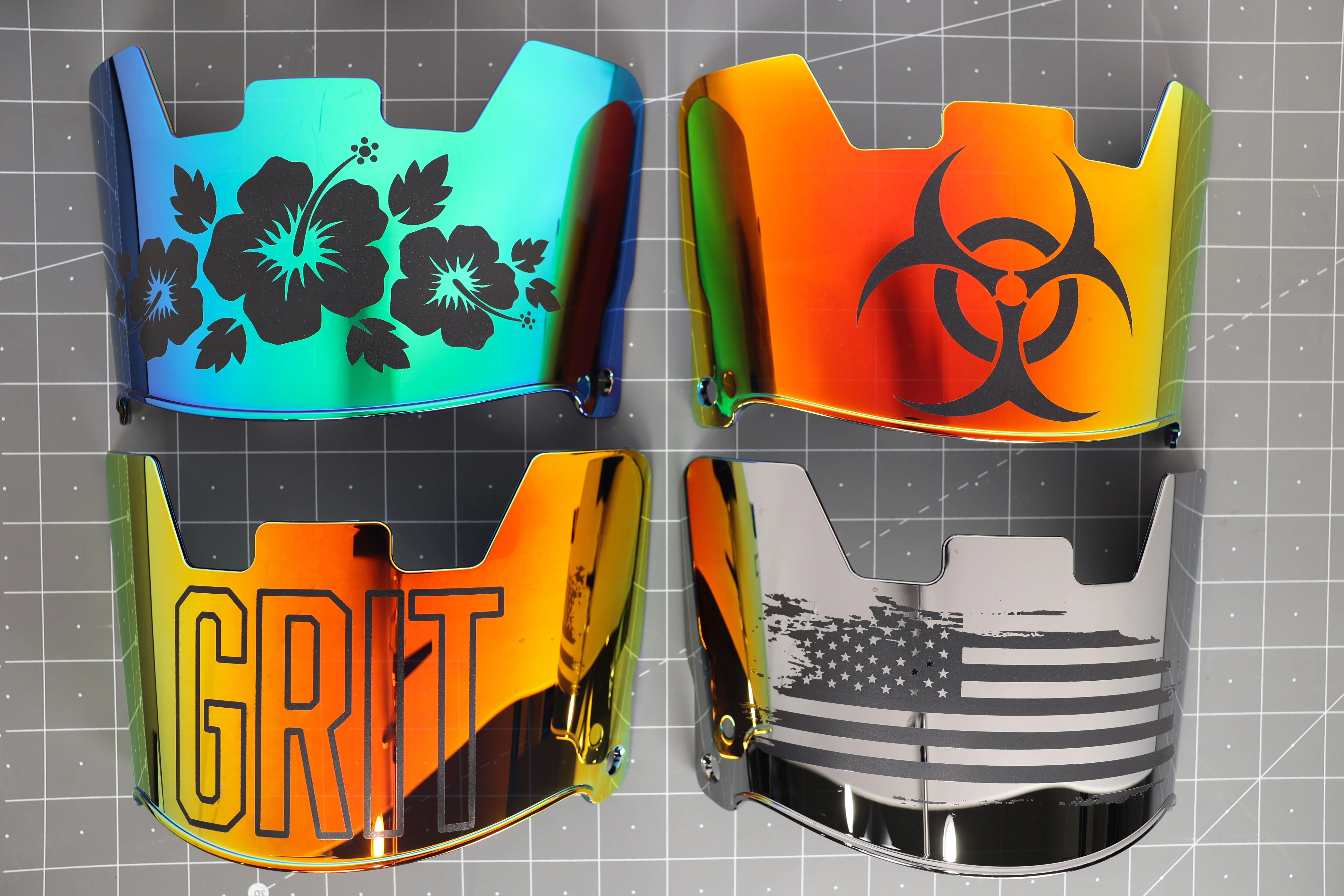 Designer Etched Visor - Cash Money