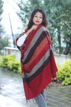 Elegant Colors Himalayan Yak Wool Blanket/Travel Throw