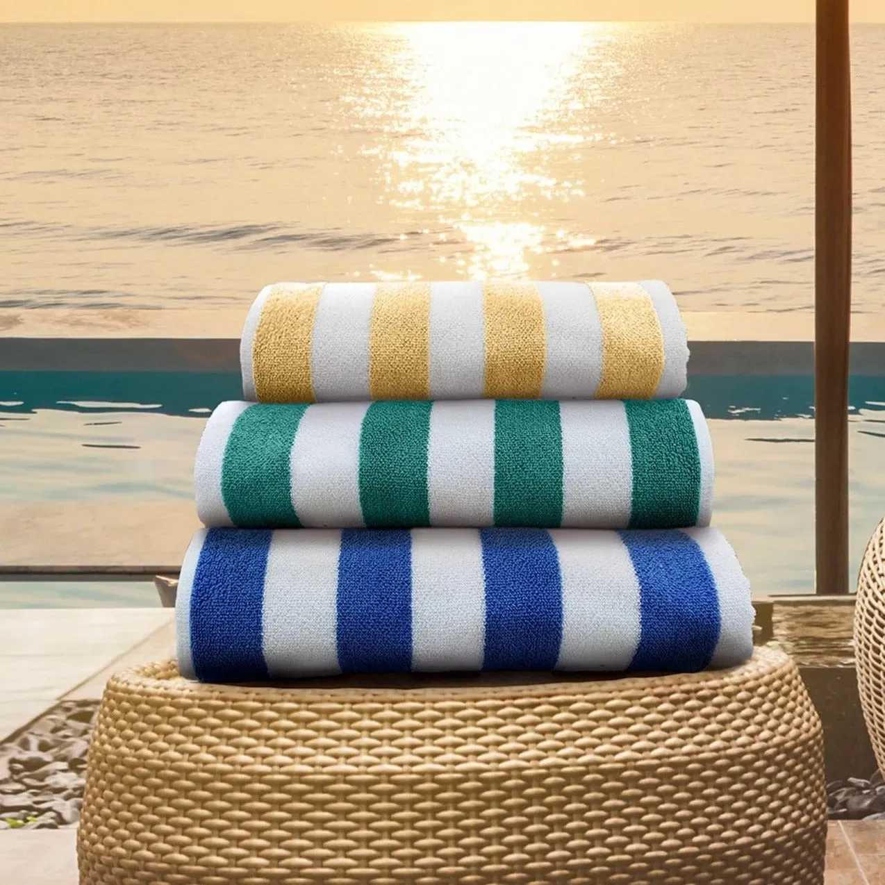 GOC Collection Cabana Pool Towels 6 PK