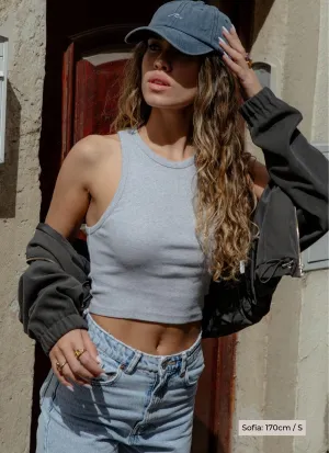Ines Tank Top Organic Cotton - Grey Melange
