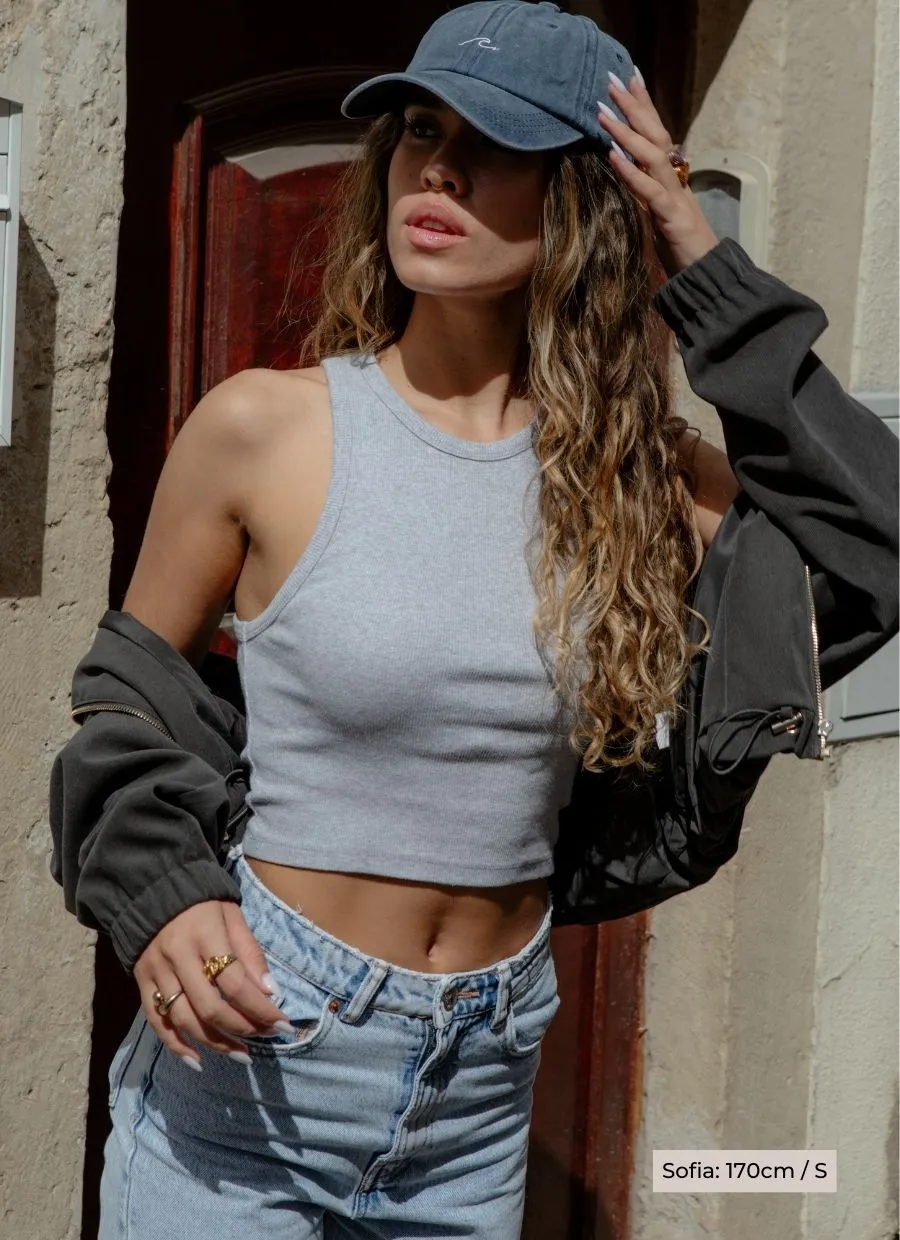 Ines Tank Top Organic Cotton - Grey Melange