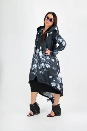 MARY Long Hooded Raincoat