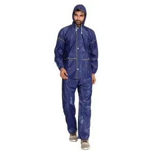 Men Rain Coat - Waterproof with Hood, Adjustable Fit | XL | Samson Blue