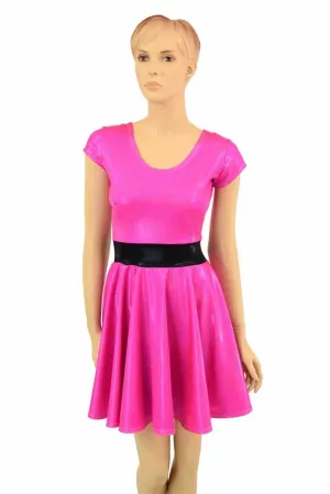 Pink Sparkly "Blossom" Skater Dress