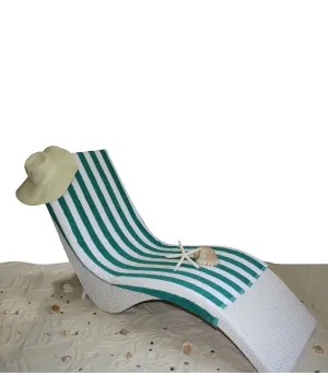 Pool Towel - Green Stripes