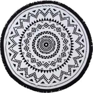 Round Beach Towel - "Black Sand Beach"
