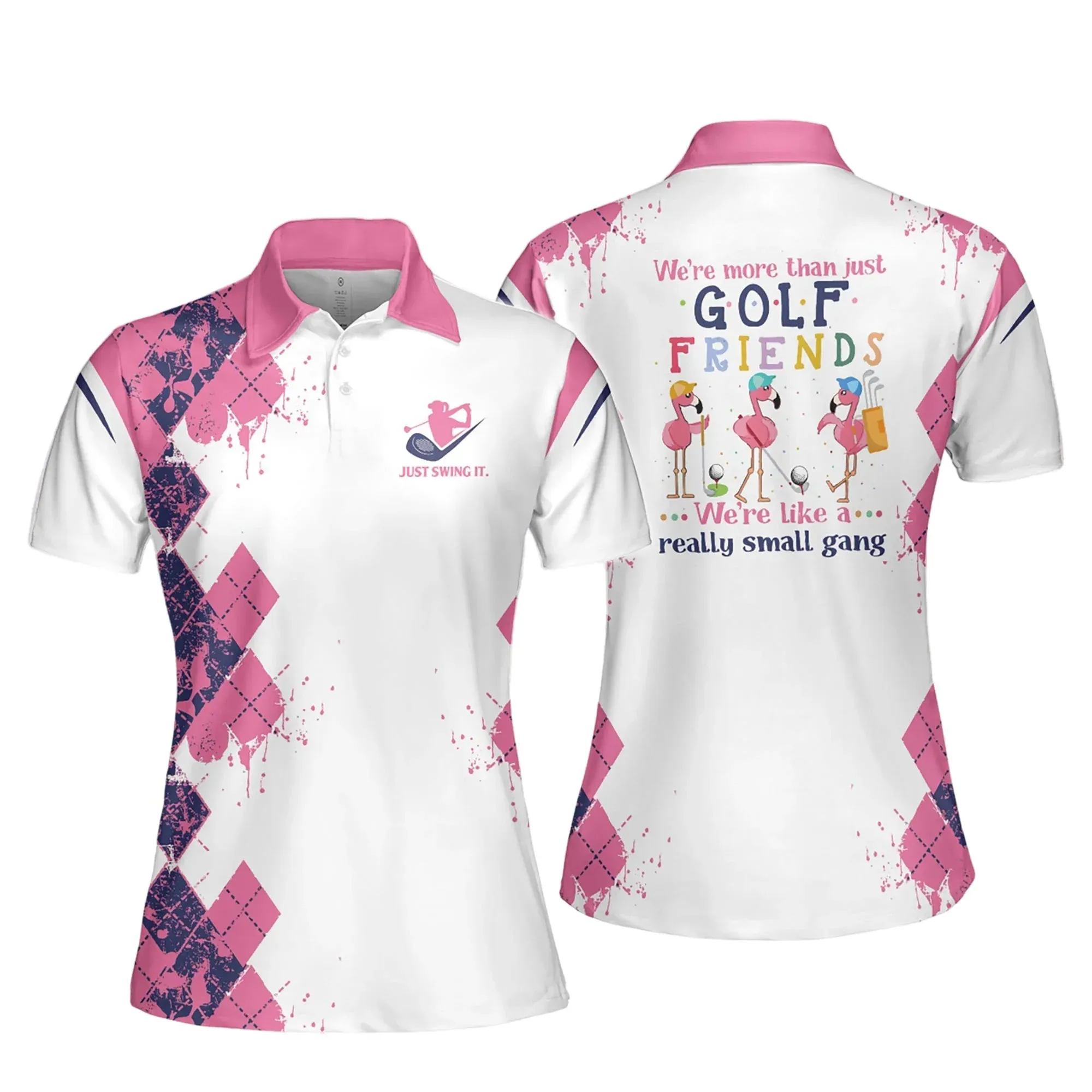 Small Gang Women Short Sleeve Polo Shirt Sleeveless Golf Polo, Women’s Jersey Polo Shirt