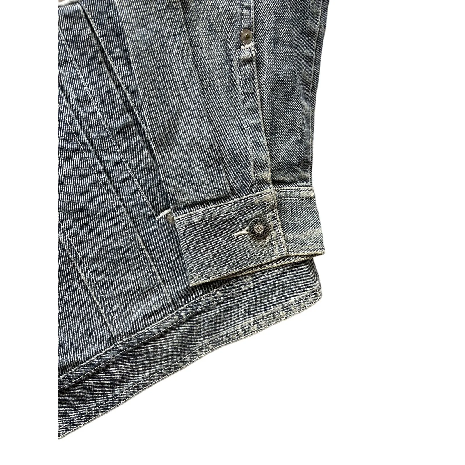 Vintage 1990's Enyce Denim Embroidered Trucker Jacket