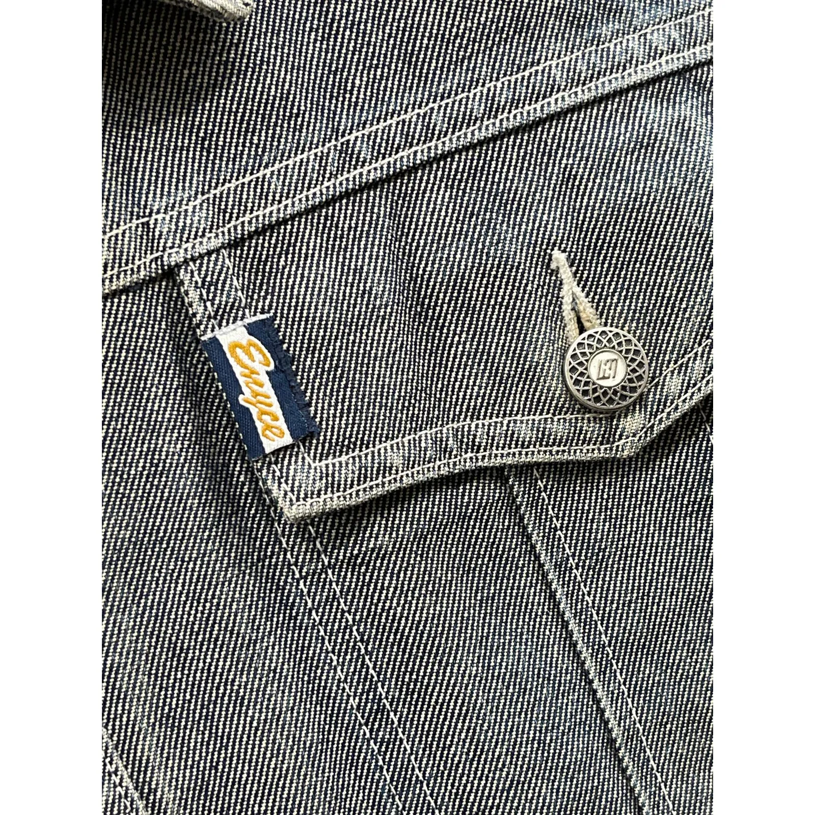 Vintage 1990's Enyce Denim Embroidered Trucker Jacket